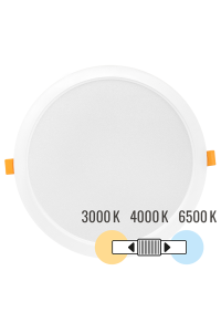 LED панел за вграждане, кръг, влагозащитен 24W, 3000K/4000K/6500K, 220-240V AC, IP54