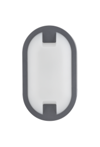 LED плафониера елипса, сива, 15W, 4000K, 220-240V AC, неутрална светлина, IP65
