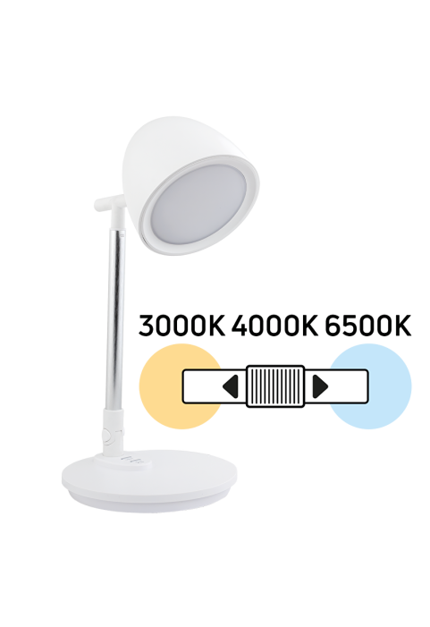 LED димираща настолна лампа 8W, 3000K/4000K/6500K, 220-240V AC