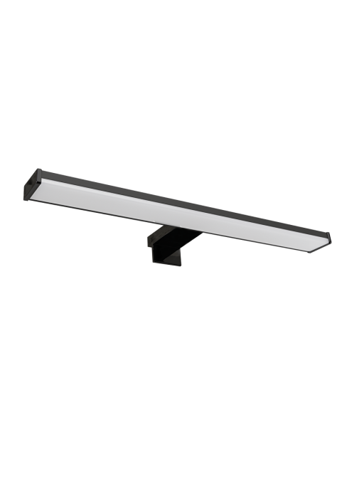 LED осветително тяло за баня – за огледало, стена и шкаф, 8W, 4000К, черно, IP44