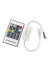 RF Мини контролер за RGB LED осветление, 6A, 12-24V DC
