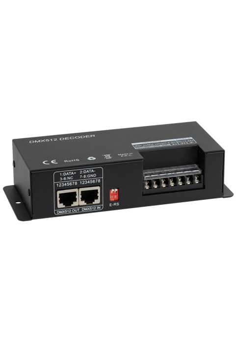 DMX RF декодер за RGB/RGBW LED осветление, 32А, 12-24V DC, IP20