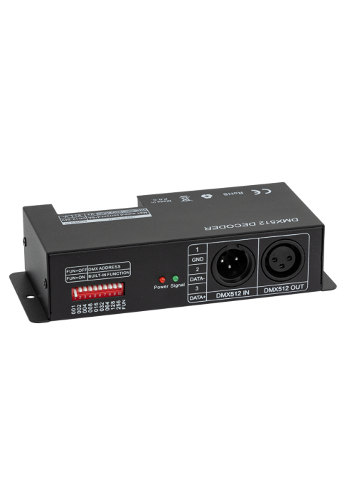 DMX RF декодер за RGB/RGBW LED осветление, 32А, 12-24V DC, IP20