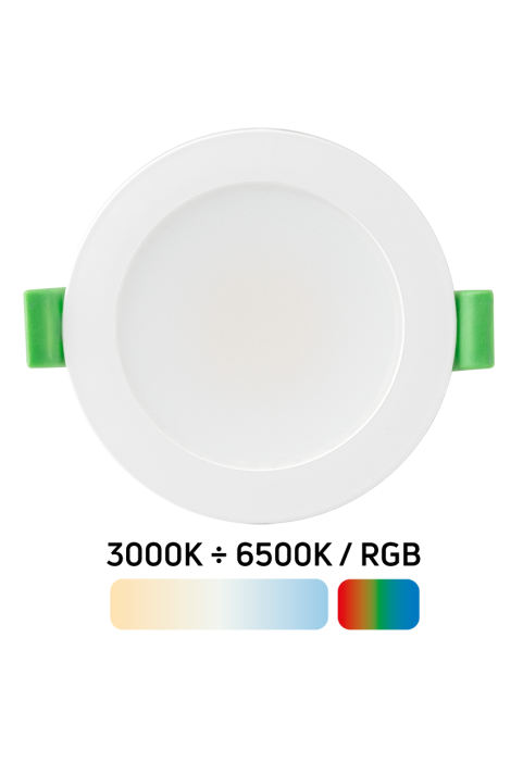 LED Smart димираща луна за вграждане, Bluetooth/Wi-Fi, 6W, 3000К-6500К/RGB, 220-240V AC, IP44