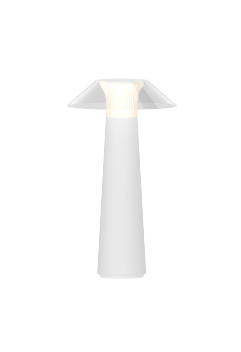 LED димираща презареждаема настолна лампа 1.6W, 3000K, IP44, бяла