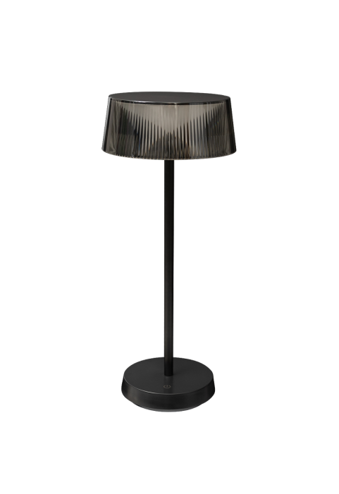 LED димираща презареждаема настолна лампа 2.3W, 3000K, IP44, черна