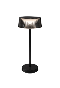 LED димираща презареждаема настолна лампа 2.3W, 3000K, IP44, черна