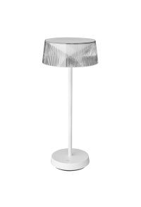 LED димираща презареждаема настолна лампа 2.3W, 3000K, IP44, бяла