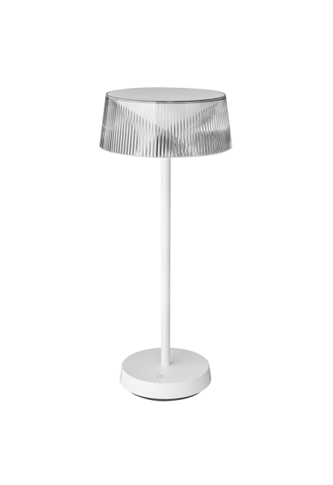 LED димираща презареждаема настолна лампа 2.3W, 3000K, IP44, бяла