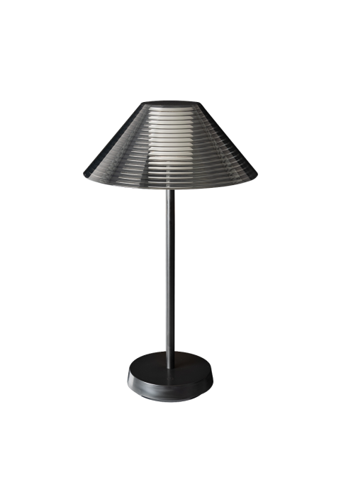LED димираща презареждаема настолна лампа 1.5W, 3000K, IP44, черна