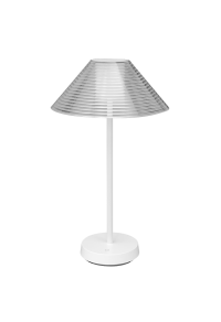 LED димираща презареждаема настолна лампа 1.5W, 3000K, IP44, бяла