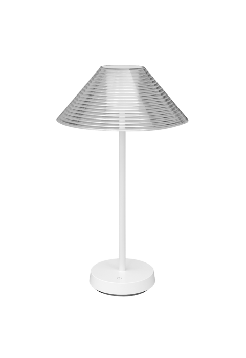 LED димираща презареждаема настолна лампа 1.5W, 3000K, IP44, бяла