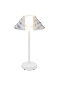 LED димираща презареждаема настолна лампа 1.5W, 3000K, IP44, бяла