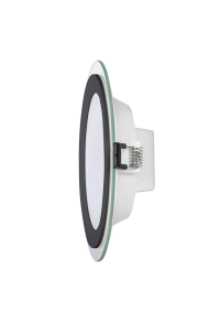 LED стъклен панел за вграждане, кръг, 12W, 4200K, 220-240V AC, IP44, черен ринг