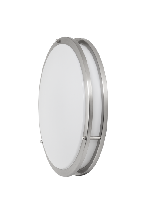 18W Декоративна LED плафониера , 4200K, 220-240V AC, сатиниран никел, кръг, IP20