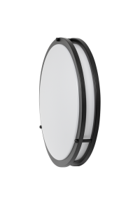 24W Декоративна LED плафониера , 4200K, 220-240V AC, черна, кръг, IP20