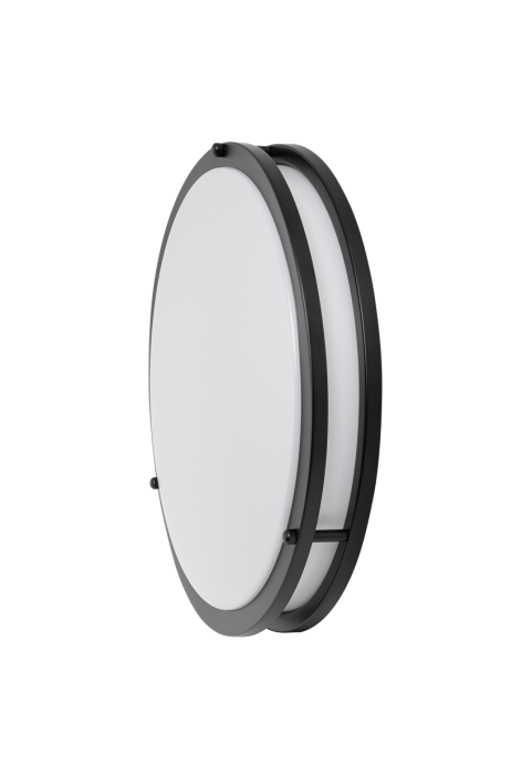 36W Декоративна LED плафониера , 4200K, 220-240V AC, черна, кръг, IP20