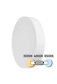 36W LED CCT плафониера, бяла, 3000K/4000K/6500К, 220-240V AC, кръг, IP20