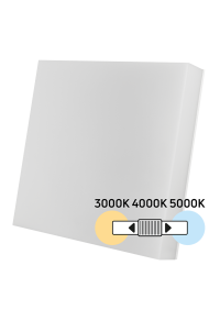 LED плафониера 18W/24W/30W, CCT 3000K/4000K/5000K, 220V-240V AC, IK08, бяла, квадрат, IP54