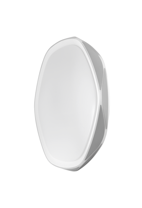 72W LED димираща CCT плафониера с дистанционно управление, сива, max.  3000K-6500К, 220-240V AC, кръг, IP20