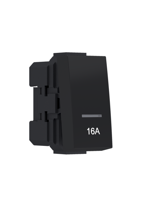 ^MODYS 2-POLE SWITCH (0-1) WITH 16A INDICATOR MATT BLACK 2P 16AX 250VAC IP20 