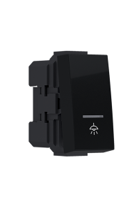 ^MODYS PUSH BUTTON SWITCH WITH INDICATOR & SYMBOL LIGHT MATT BLACK 1 M. 1P 10A 250VAC IP20 