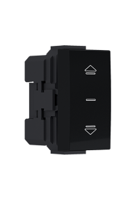 ^MODYS PUSH BUTTON BLIND SWITCH MATT BLACK 1 M. 2P 10A 250VAC IP20 
