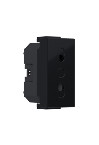 ^ MODYS EURO SOCKET WITH SHUTTERS MATT BLACK 1 M. 2P 10A 250VAC IP20 