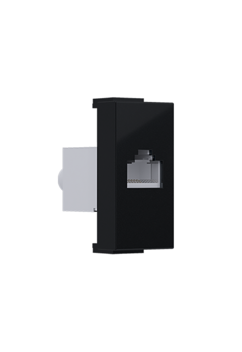 ^ MODYS TELEPHONE SOCKET MATT BLACK 1 M. RJ11 CAT.3 IP20