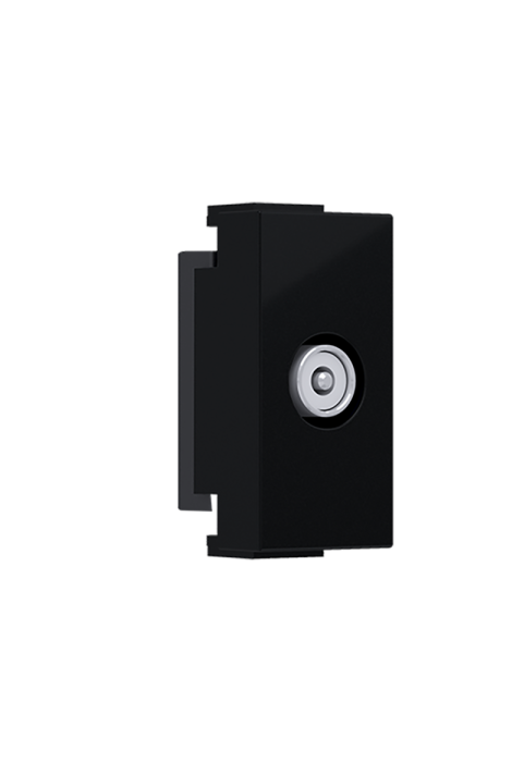 ^ MODYS TV-R SOCKET MALE CONNECTOR MATT BLACK 1 M. ENL-LINE IP20