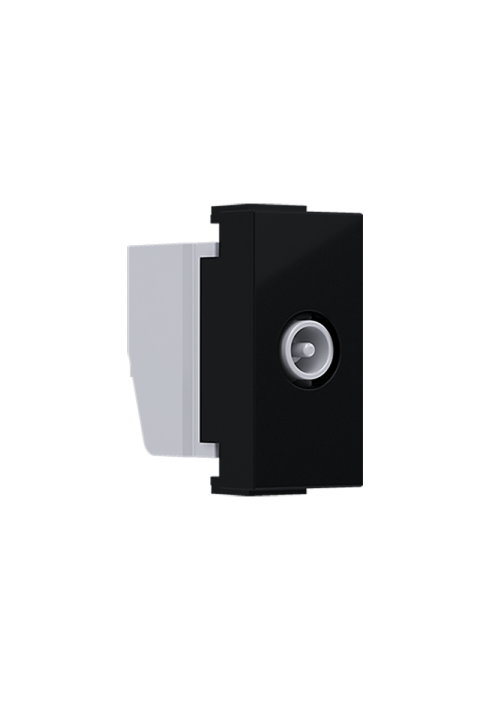 ^ MODYS TV-R SOCKET THROUGH-LINE MATT BLACK 1 M. IP20