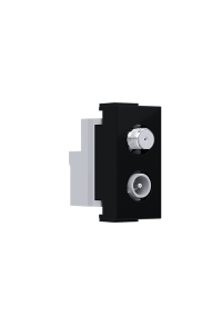 ^ MODYS SAT TV-R SOCKET THROUGH-LINE MATT BLACK 1 M. IP20