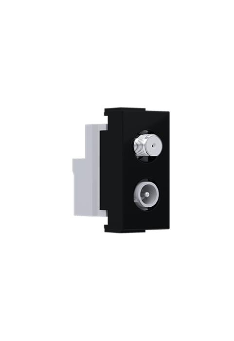 ^ MODYS SAT TV-R SOCKET END-LINE MATT BLACK 1 M. IP20