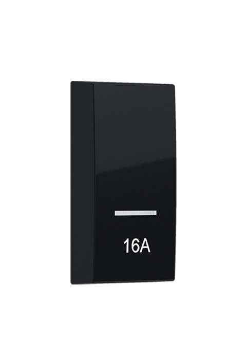 ^ MODYS BUTTON WITH INDICATOR & SYMBOL 16A 1 M. MATT BLACK