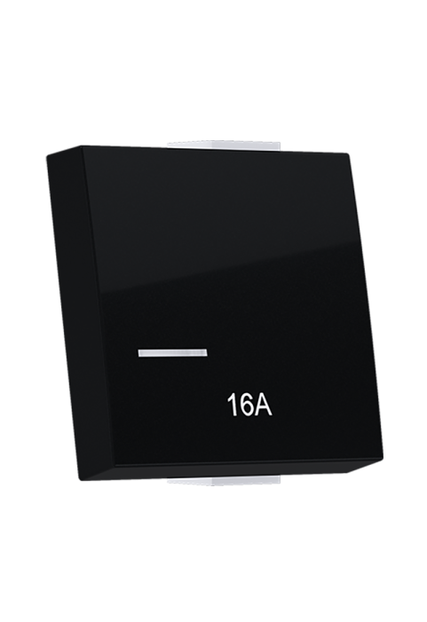 ^ MODYS BUTTON WITH INDICATOR 16A 2 M. MATT BLACK