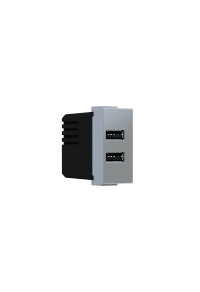 ^ MODYS USB CHARGER SILVER 1 M. 2xUSB TYPE A+C 5VDC 3A IP20