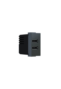 ^ MODYS USB CHARGER ANTHRACITE 1 M. 2xUSB TYPE A+C 5VDC 3A IP20