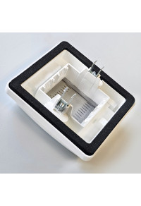 ^WHITE FLUSH MOUNTING FRAME IP55 WITH CLAWS