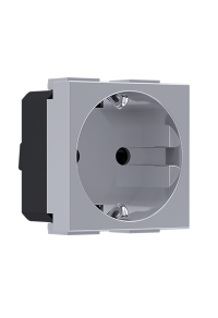MODYS SCHUKO SOCKET SILVER 2 M. 2P+E 16A 250VAC IP20