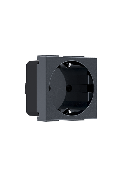 MODYS SCHUKO SOCKET ANTHRACITE 2 M. 2P+E 16A 250VAC IP20
