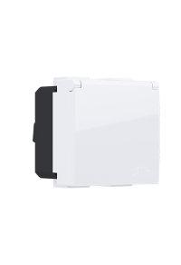 MODYS SCHUKO SOCKET WITH SHUTTERS & LID WHITE 2 M. 2P+E 16A 250VAC IP20