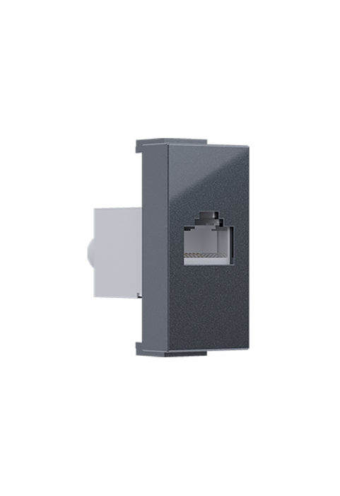 ^ MODYS TELEPHONE SOCKET ANTHRACITE 1 M. RJ11 CAT.3 IP20