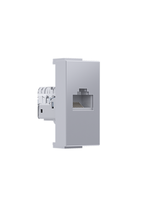 ^ MODYS DATA SOCKET SILVER 1 M. RJ45 CAT.5Ε UNSCREENED IP20