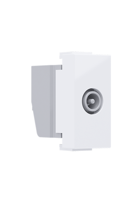 ^ MODYS TV-R SOCKET THROUGH-LINE WHITE 1 M. IP20