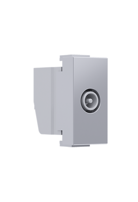 ^ MODYS TV-R SOCKET THROUGH-LINE SILVER 1 M. IP20