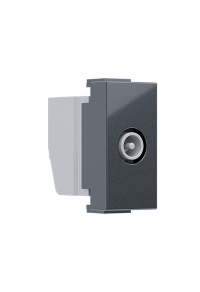 ^ MODYS TV-R SOCKET THROUGH-LINE ANTHRACITE 1 M. IP20