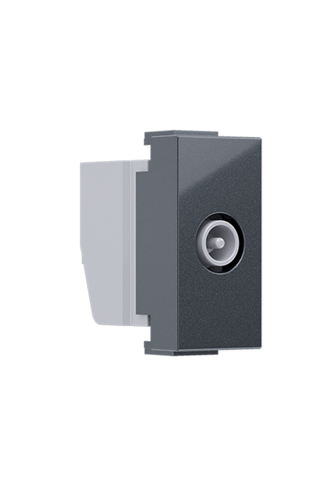^ MODYS TV-R SOCKET THROUGH-LINE ANTHRACITE 1 M. IP20