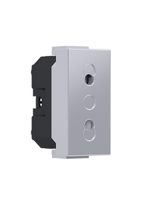 ^ MODYS EURO SOCKET WITH SHUTTERS SILVER 1 M. 2P 10A 250VAC IP20 