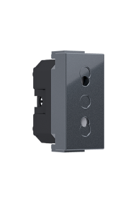 ^ MODYS EURO SOCKET WITH SHUTTERS ANTHRACITE 1 M. 2P 10A 250VAC IP20 