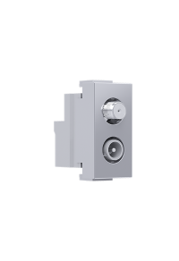 ^ MODYS SAT TV-R SOCKET THROUGH-LINE SILVER 1 M. IP20